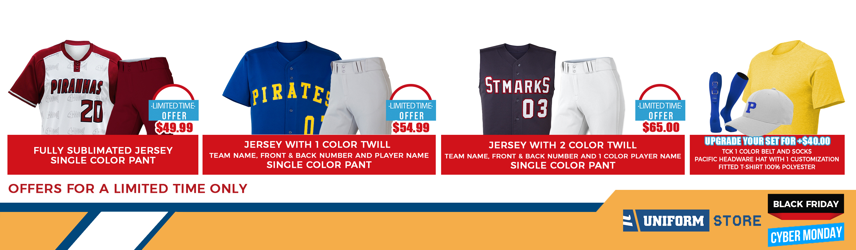 Custom Baseball Uniform Sets Promotion