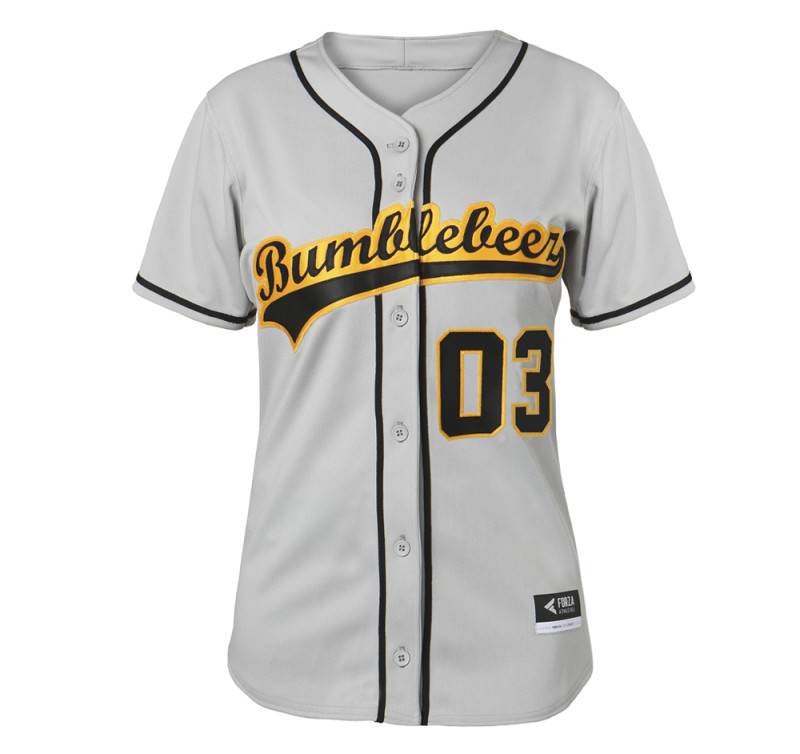 custom silver grey softball jersey
