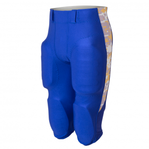 Blue football pants with side trim