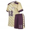 custom light gold maroon soccer uniform