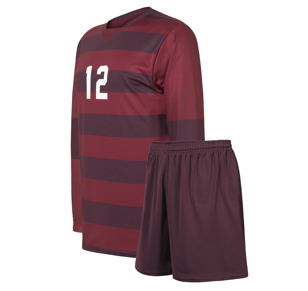 Youth Soccer Uniforms in Maroon/White - Jersey, Shorts, Socks