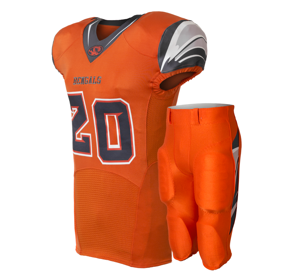 orange and white football jersey