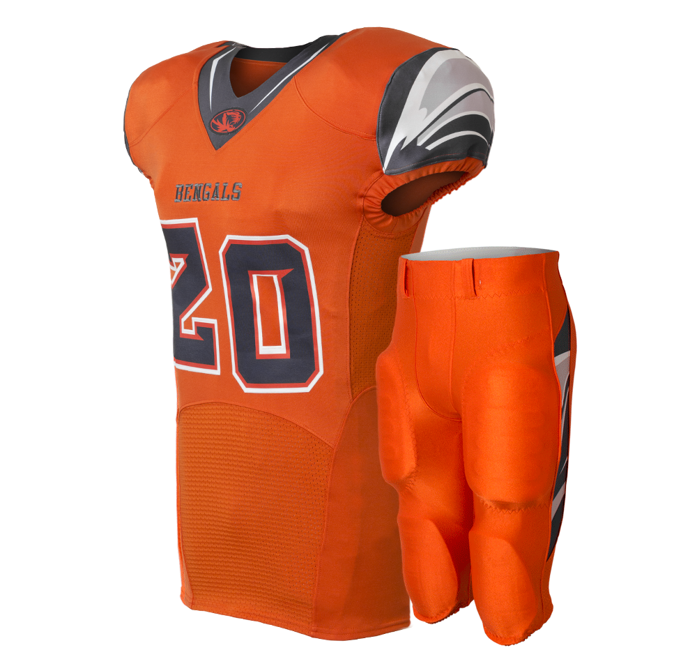 Custom Orange Football Jerseys, Football Uniforms For Your Team